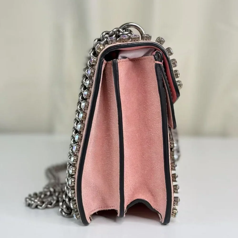 Gucci Pink Velvet Medium Dionysus Shoulder Bag with Crystal Embellishments - Picture 5 of 9